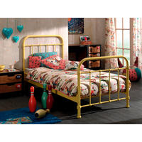 KINDER-/JUNIORBETT - Gelb, ROMANTIK / LANDHAUS, Holzwerkstoff/Metall (90/200cm) - Vipack