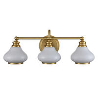 BADEZIMMER-WANDLEUCHTE Elstead Ainsley 61/20,6/23,1 cm   - Messingfarben, KONVENTIONELL, Glas/Metall (61/20,6/23,1cm) - Elstead Lighting