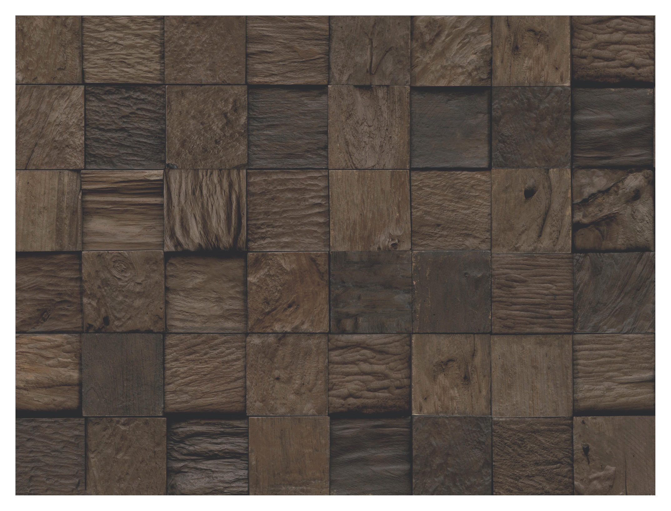 WANDVERKLEIDUNG 10 Stück  - Dunkelbraun, Basics, Holz (55.2/18.4/2cm)