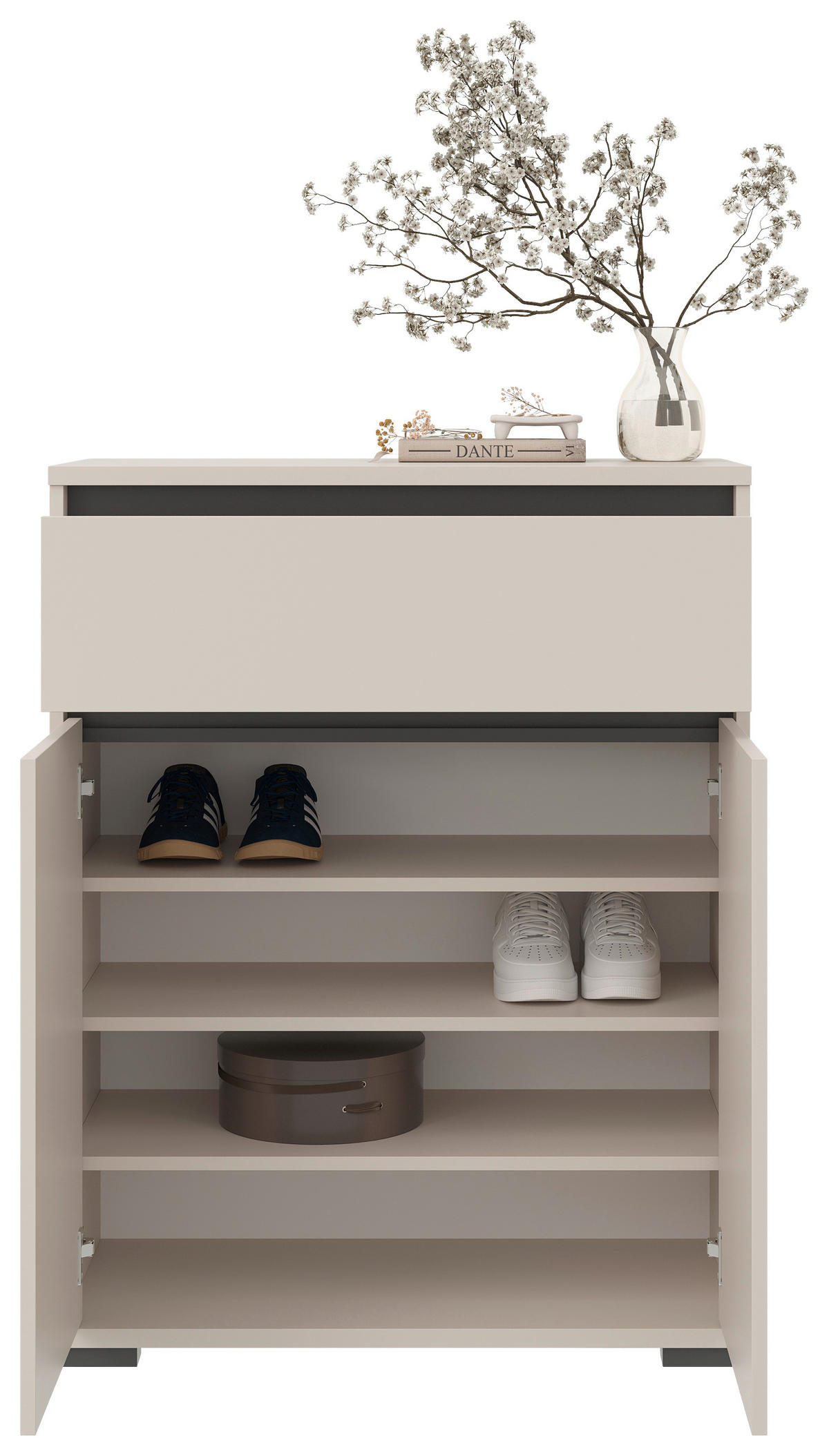 GARDEROBE  in 220/195/38 cm  - Kaschmir/Anthrazit, MODERN, Holzwerkstoff (220/195/38cm) - Xora