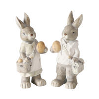 VELIKONOČNÍ ZAJÍČEK - hnědá, Basics, plast (18,1/11,7/40,1cm)