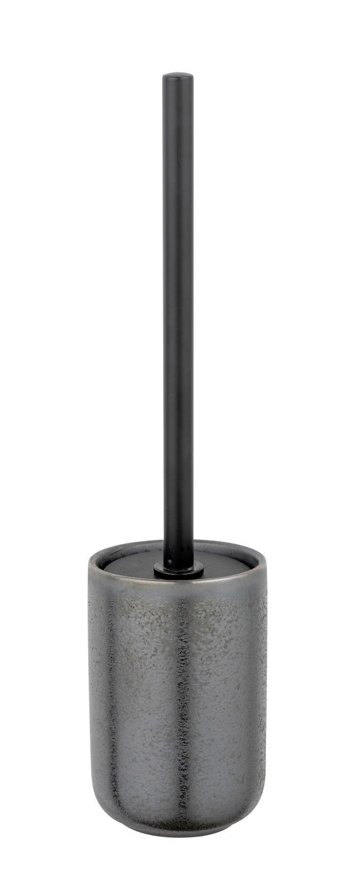 WC-BÜRSTENGARNITUR - Dunkelgrau/Schwarz, KONVENTIONELL, Keramik/Kunststoff (10,5/39,5/10,5cm) - Schöner Wohnen