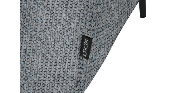 ECKSOFA in Webstoff Hellgrau 205/280 cm - Hellgrau/Schwarz, Design, Textil/Metall (205/280cm) - Xora