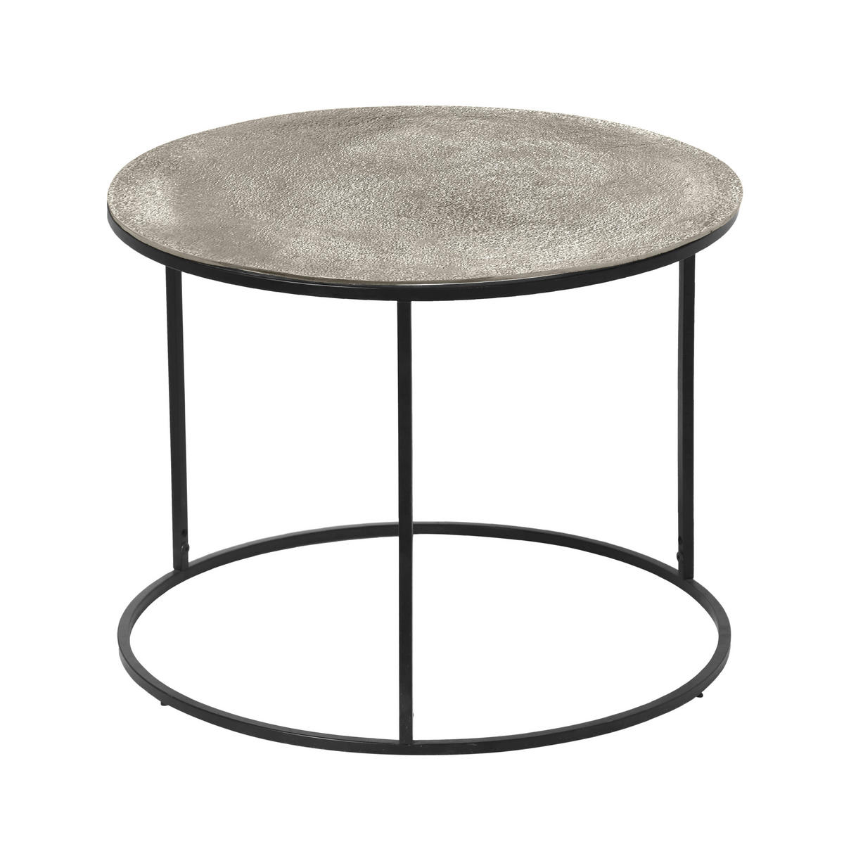 ODKLÁDACÍ STOLEK, černá, barvy stříbra - černá/barvy stříbra, Moderní, kov (60/46cm)