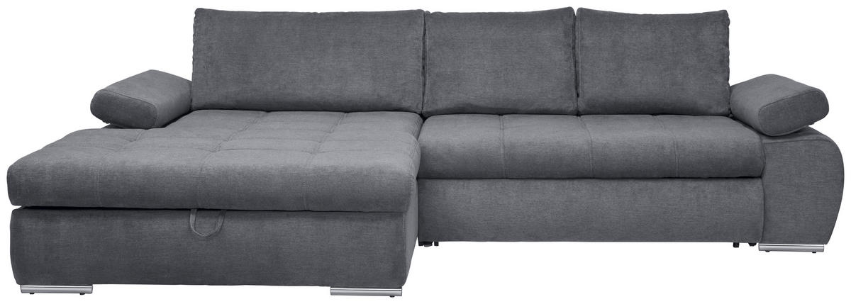 KUTNA GARNITURA tekstil  siva   - bijela/siva, Design, tekstil/plastika (173/294cm) - Carryhome