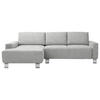 ECKSOFA  in Mikrovelours Naturfarben  160/248 cm  - Alufarben/Naturfarben, Design, Textil/Metall (160/248cm) - Sedda