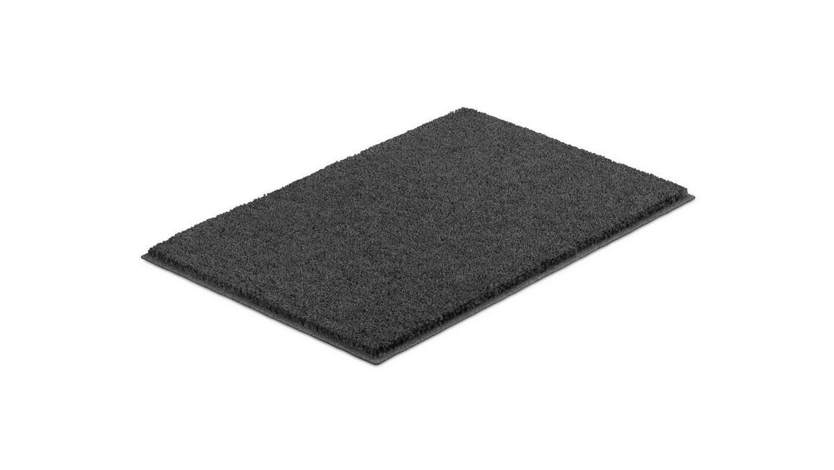 BADEMATTE Anthrazit 60/90 cm  - Anthrazit, Basics, Kunststoff/Textil (60/90cm) - Grund