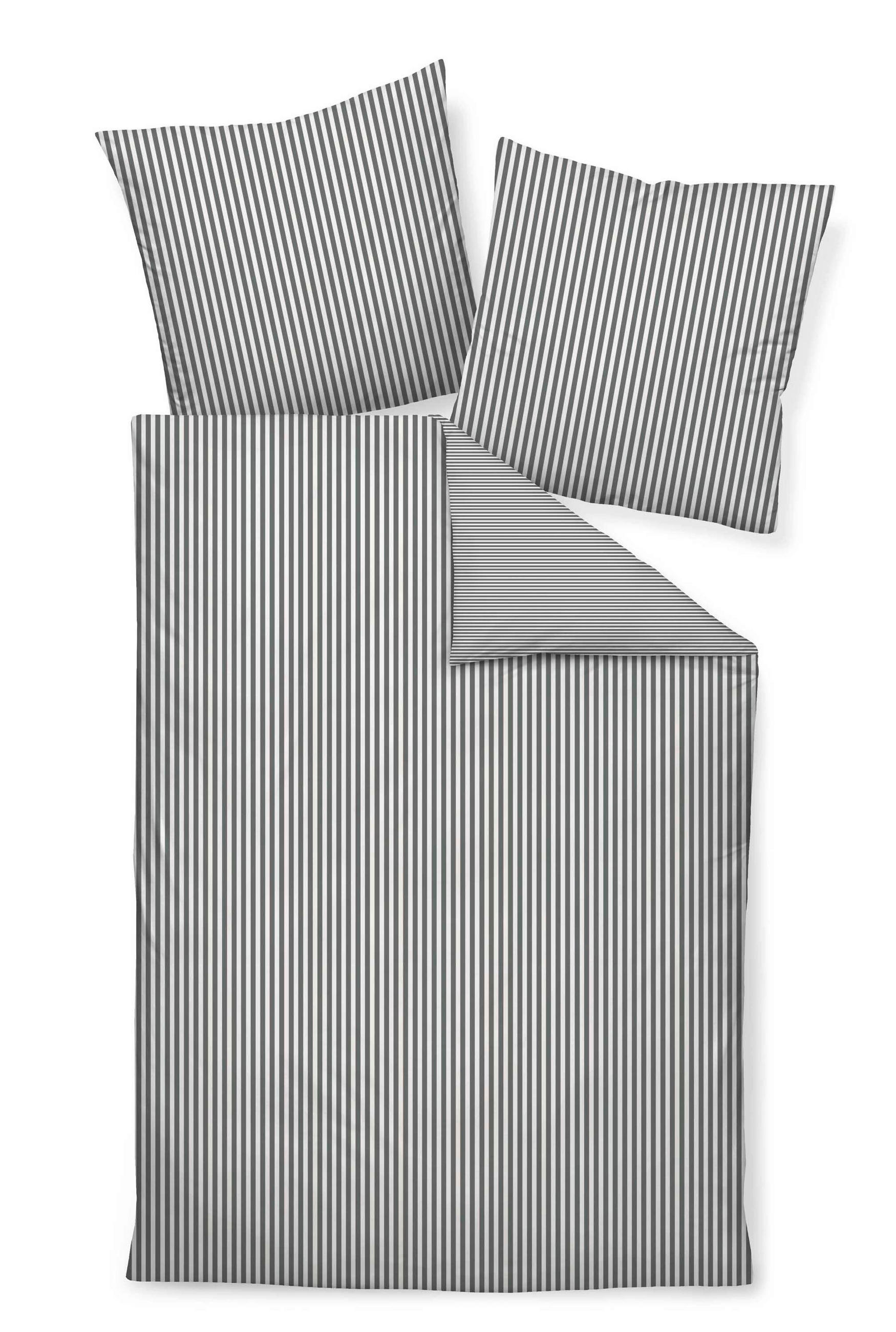 WENDEBETTWÄSCHE Giorgio Makosatin 155/220 cm  - Anthrazit/Weiß, KONVENTIONELL, Textil (155/220cm) - Janine