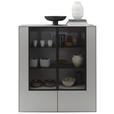 HIGHBOARD 121,9/138,3/37,1 cm  - Schwarz/Grau, Design, Glas/Holzwerkstoff (121,9/138,3/37,1cm) - Dieter Knoll