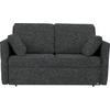 SCHLAFSOFA  in Mikrovelours Anthrazit  - Anthrazit/Schwarz, KONVENTIONELL, Kunststoff/Textil (176/88/91cm) - Sedda