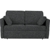 SCHLAFSOFA  in Mikrovelours Anthrazit  - Anthrazit/Schwarz, KONVENTIONELL, Kunststoff/Textil (176/88/91cm) - Sedda