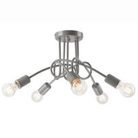 DECKENLEUCHTE Camilla 30/46 cm   - Hellgrau, Basics, Metall (30/46cm)