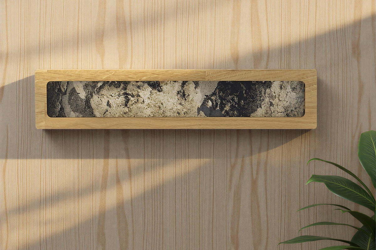 LED-WANDLEUCHTE Schliersee 38/6/8 cm   - Eichefarben/Anthrazit, Natur, Holz/Stein (38/6/8cm) - Waldwelt