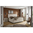 BOXSPRINGBETT 180/200 cm,  in Creme, H2 + H3 = mittel + fest  - Creme, KONVENTIONELL, Kunststoff/Textil (180/200cm) - Voleo