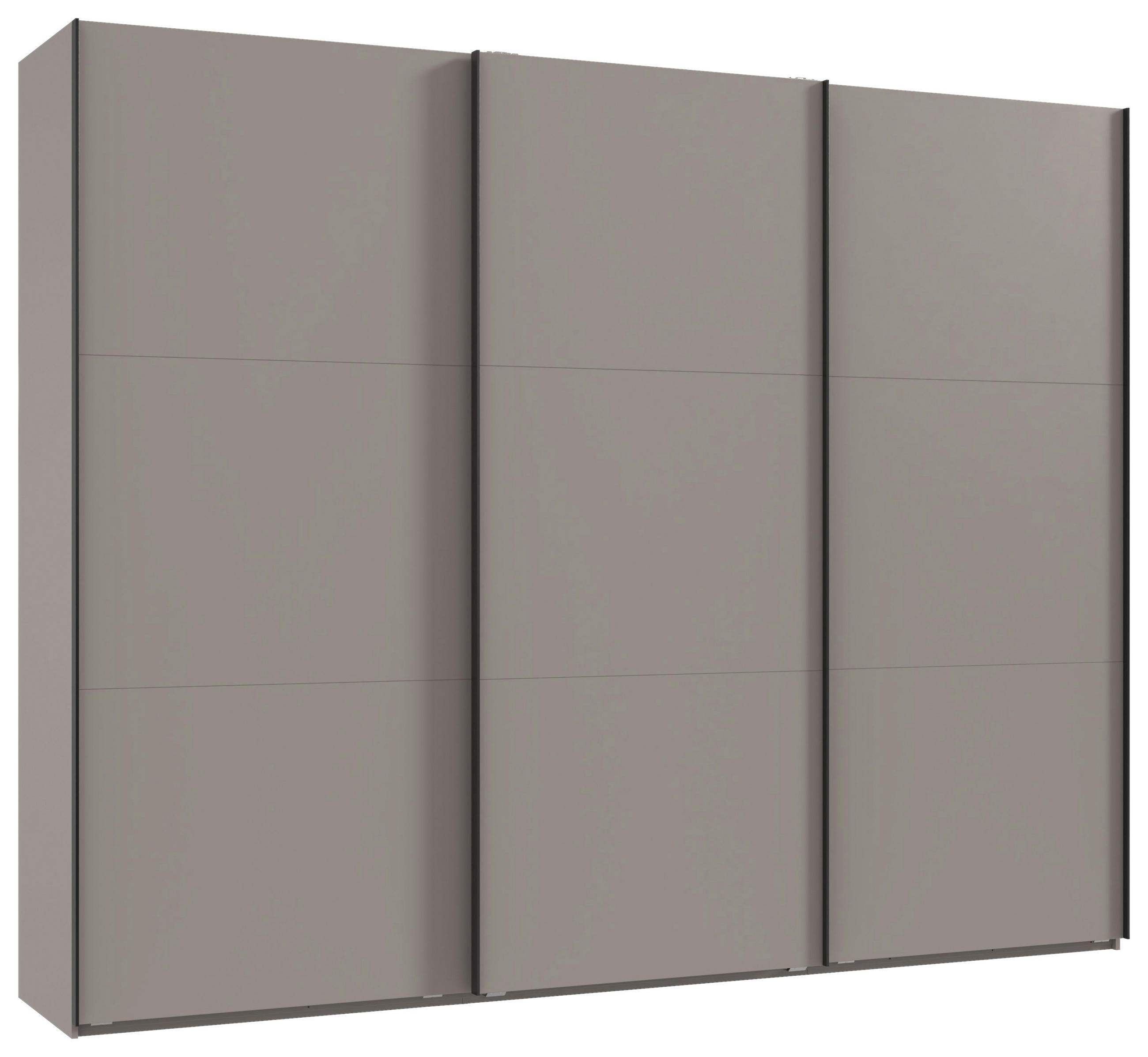 SCHWEBETÜRENSCHRANK 300/236/65 cm,  in Sahara, 3  - Schwarz/Sahara, KONVENTIONELL, Holzwerkstoff/Metall (300/236/65cm) - MID.YOU