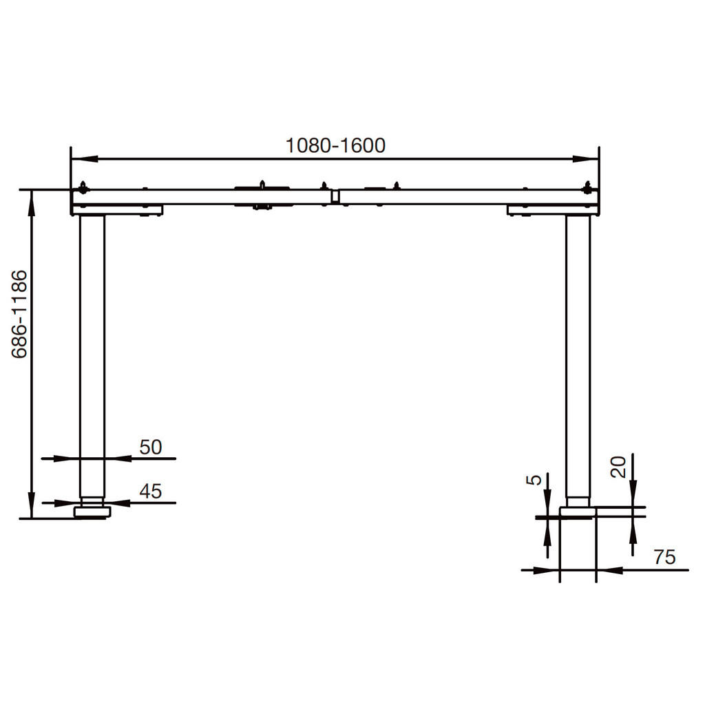 Thumbnail - Mid.you Schreibtisch Office Edition, Grau, Weiß, Holzwerkstoff, rechteckig, U-Form, 67x69-119x138 cm, Made in Germany, h...
