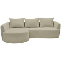 ECKSOFA Beige Chenille  - Beige/Schwarz, MODERN, Kunststoff/Textil (179/287cm) - Carryhome