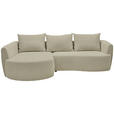 ECKSOFA  in Chenille Beige  - Beige/Schwarz, MODERN, Kunststoff/Textil (179/287cm) - Carryhome