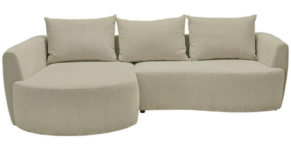 ECKSOFA  in Chenille Beige  - Beige/Schwarz, MODERN, Kunststoff/Textil (179/287cm) - Carryhome