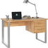 SCHREIBTISCH - Edelstahlfarben/Buchefarben, Design, Holz/Metall (130/76/65cm) - Novel SCHREIBTISCH - Edelstahlfarben/Buchefarben, Design, Holz/Metall (130/76/65cm) - Novel