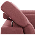 WOHNLANDSCHAFT in Webstoff Rot  - Silberfarben/Rot, Design, Textil/Metall (226/320/168cm) - Xora