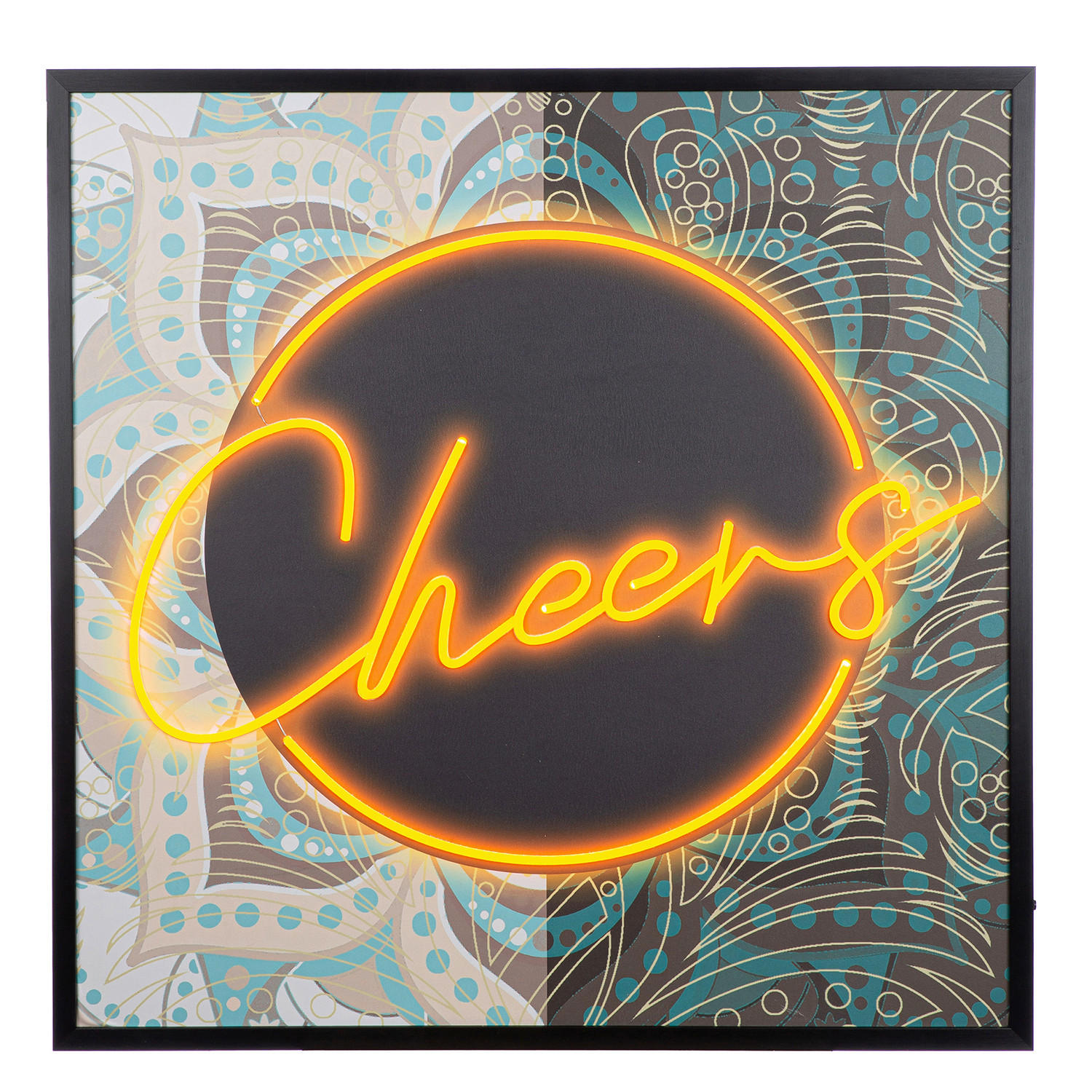 LED-BILD Abstraktes  - Multicolor/Schwarz, Basics, Kunststoff/Textil (83/83/3cm)