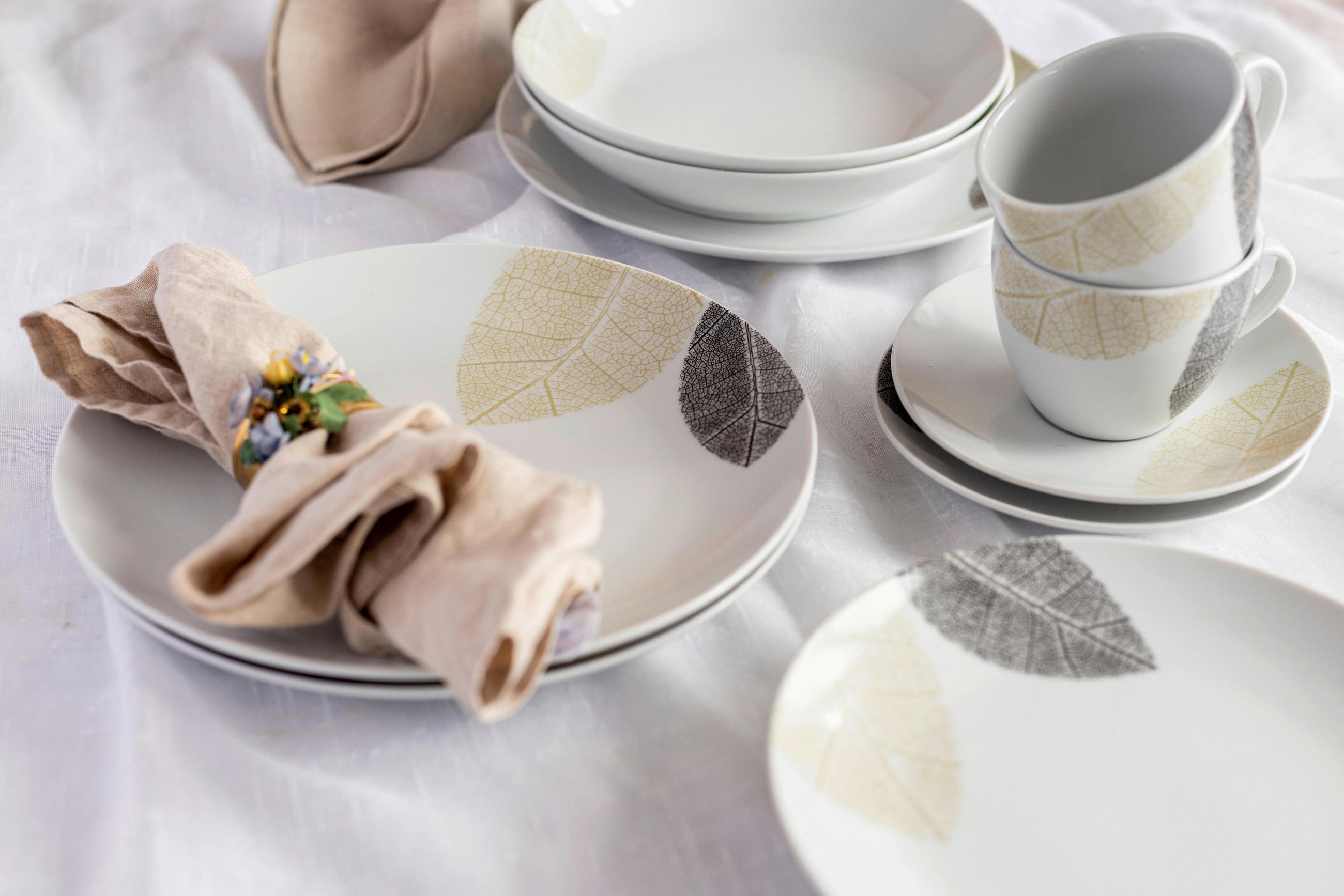 KOMBISERVICE Jona 30-teilig  - Weiß, Basics, Keramik - Mäser