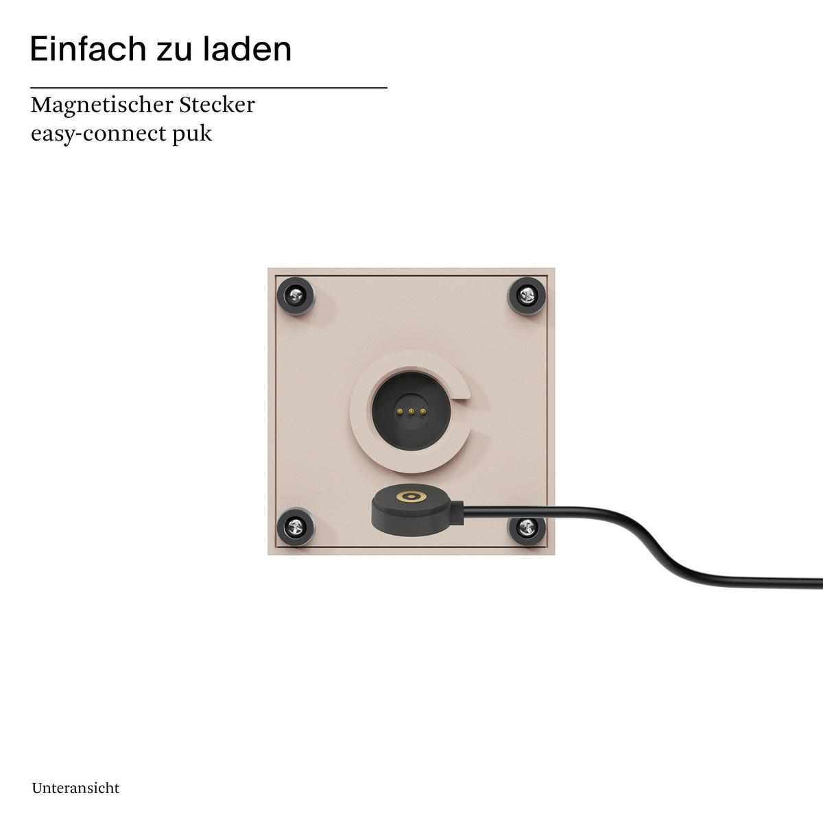 AKKU-TISCHLEUCHTE Nutalis 8/8/8 cm   - Beige, Design, Metall (8/8/8cm)