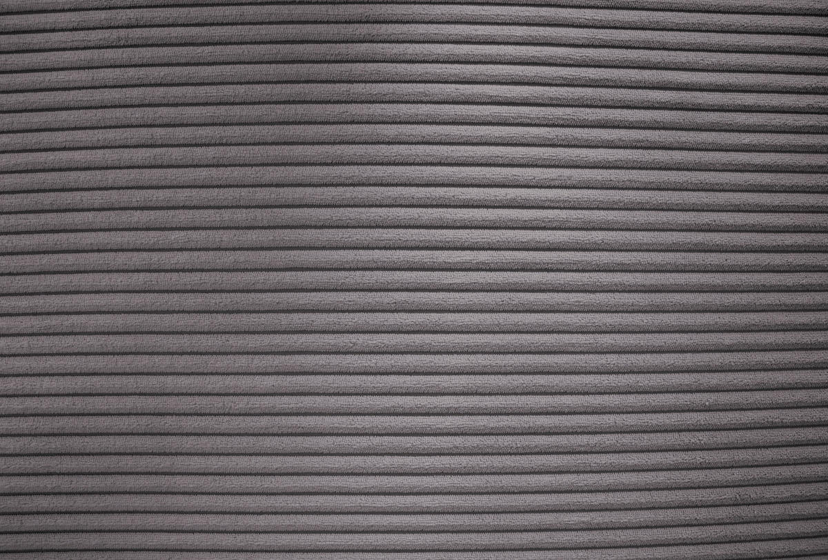ECKSOFA in Cord Dunkelgrau  - Dunkelgrau/Silberfarben, Design, Textil/Metall (250/167cm) - Xora