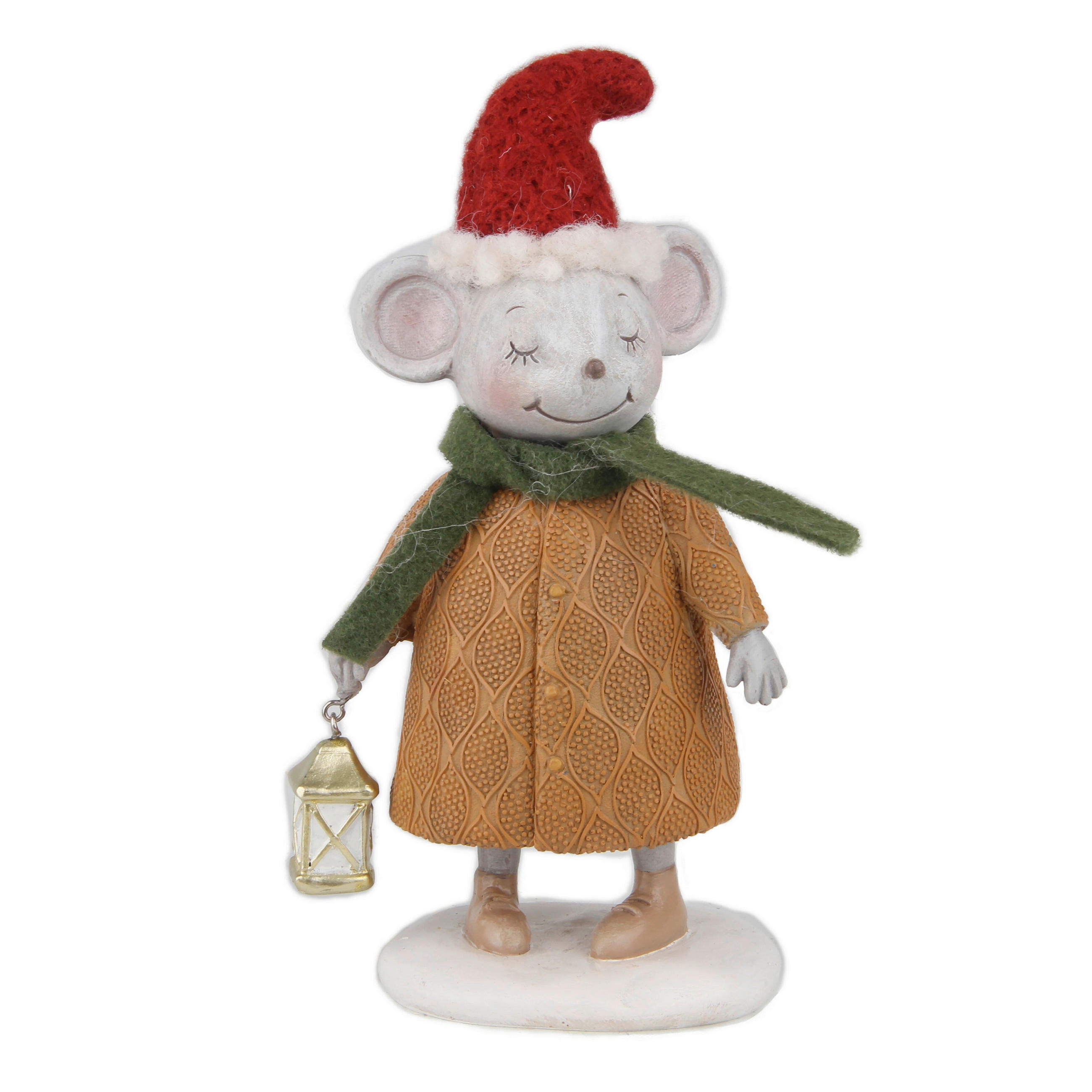 DEKOR EGÉR - barna/piros, Lifestyle, műanyag/textil (10/19/7cm) - X-Mas