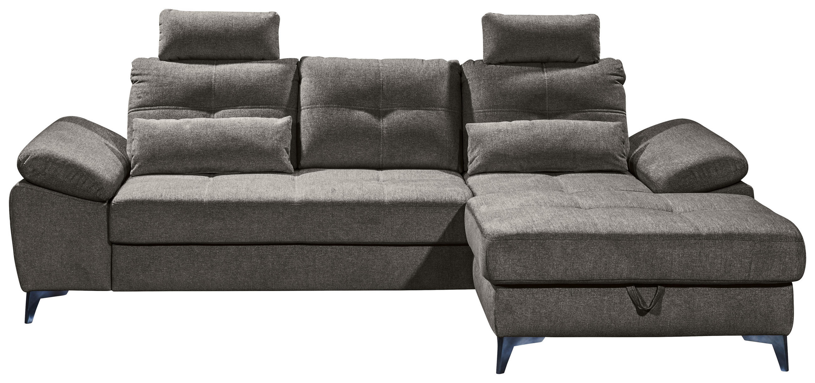 KUTNA GARNITURA tekstil  tamno smeđa   - tamno smeđa/boje kroma, Konvencionalno, tekstil/plastika (270/170cm) - MID.YOU