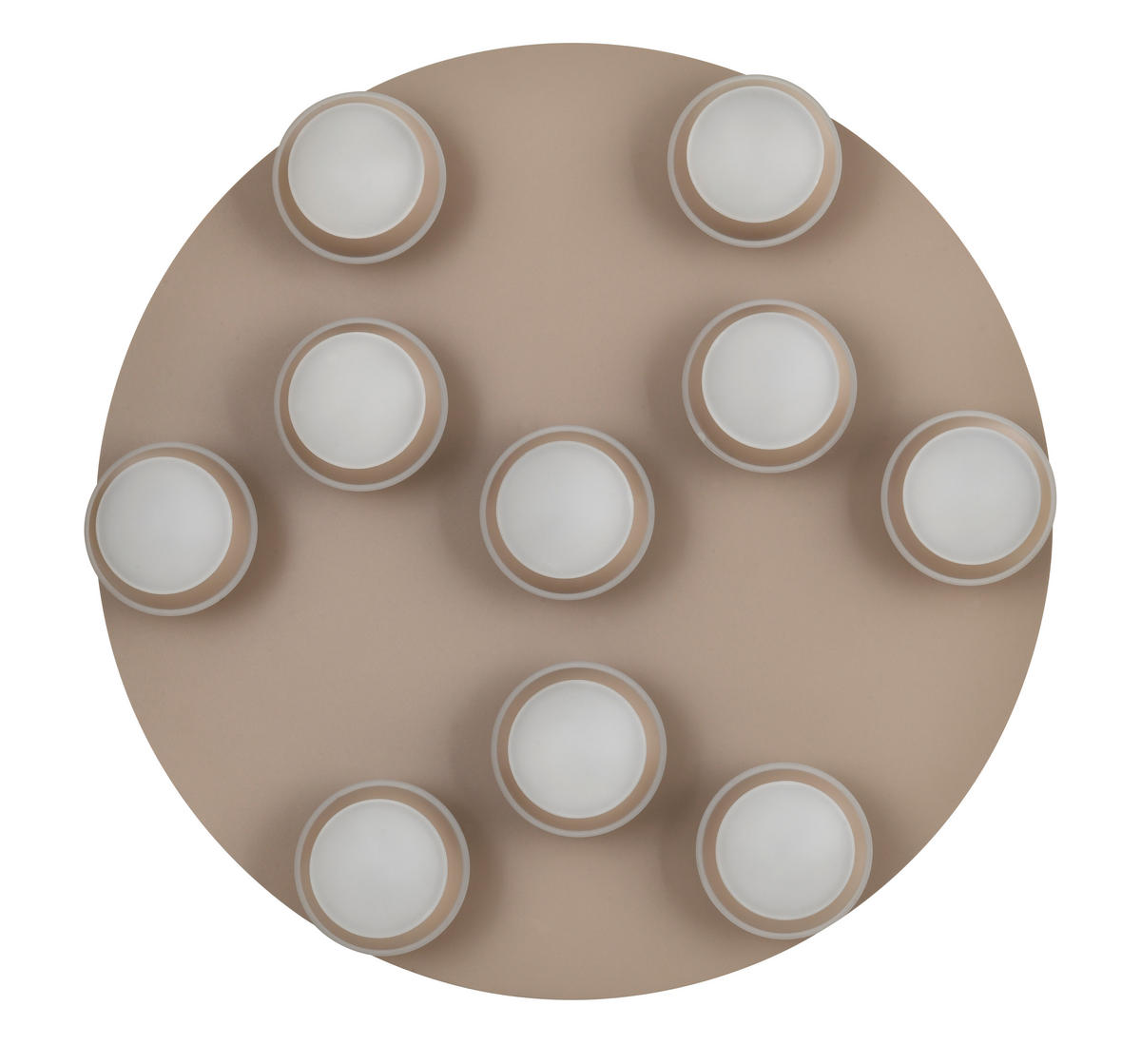 LED-DECKENLEUCHTE Biarritz 60/60/14 cm  - Sandfarben, Design, Kunststoff/Metall (60/60/14cm)