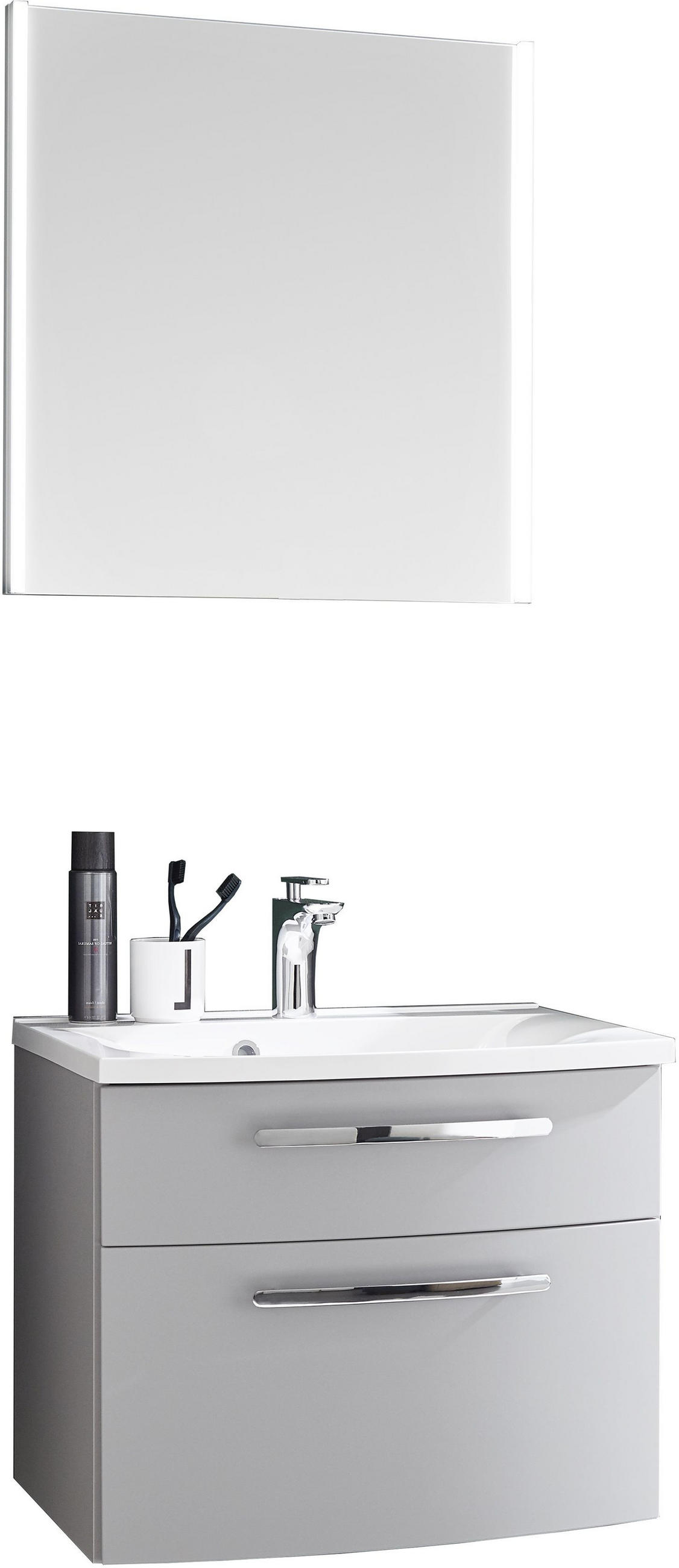 BADEZIMMER  in 60,6 cm  - Chromfarben/Grau, KONVENTIONELL, Holzwerkstoff/Metall (60,6cm) - Novel