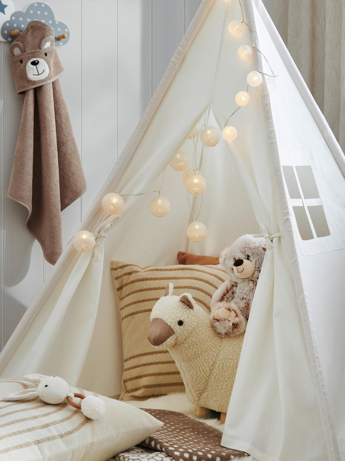 SPIELZELT - Creme, Basics, Holz/Textil (120/120/154cm) - My Baby Lou