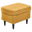 HOCKER Cord Gelb  - Gelb/Schwarz, Basics, Holz/Textil (63/43/42cm) - Carryhome