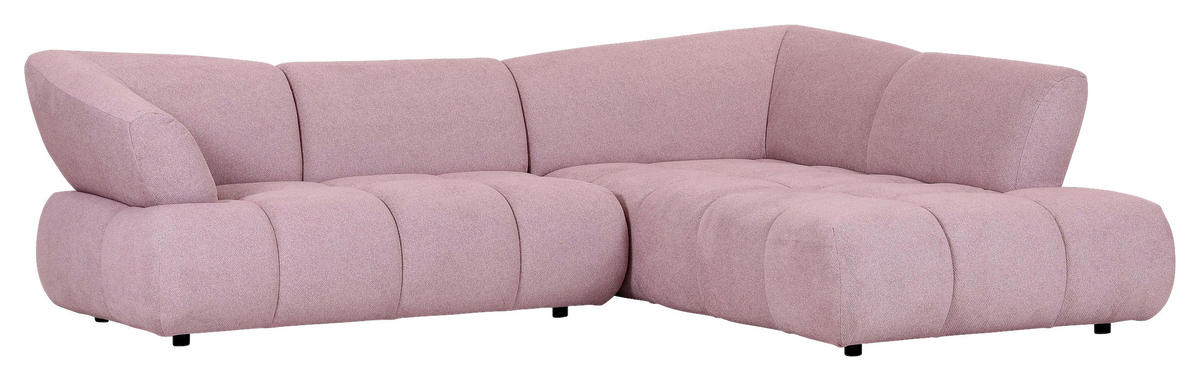 HÖRNSOFFA i velour gammelrosa  - svart/gammelrosa, Design, textil/plast (283/220cm) - MID.YOU