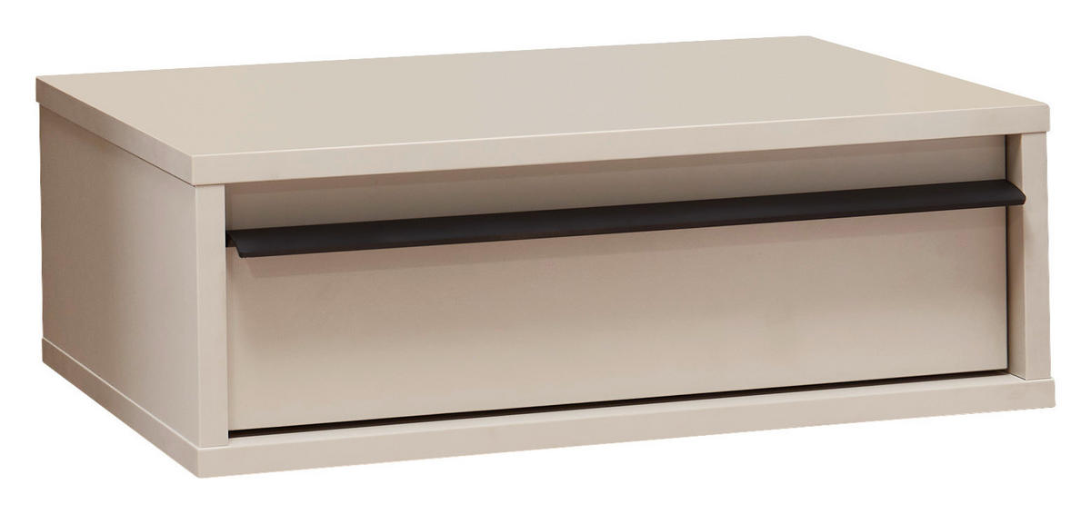 NACHTKÄSTCHEN 50/17/34 cm  in Kaschmir  - Kaschmir/Schwarz, KONVENTIONELL, Holzwerkstoff/Metall (50/17/34cm) - Chameo