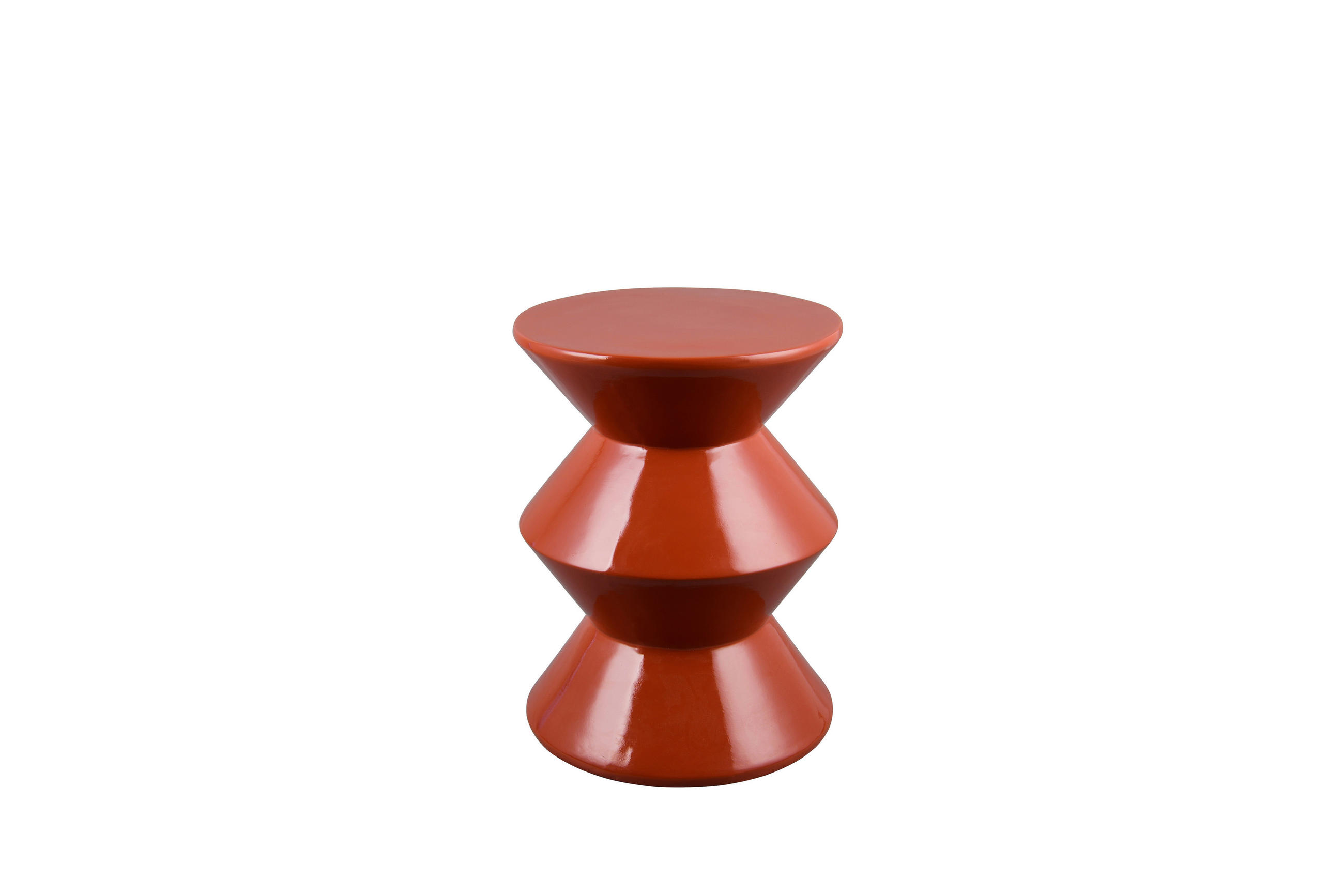 BEISTELLTISCH 34/34/45 cm Dunkelorange rund  - Dunkelorange, MODERN, Keramik (34/34/45cm) - Milino