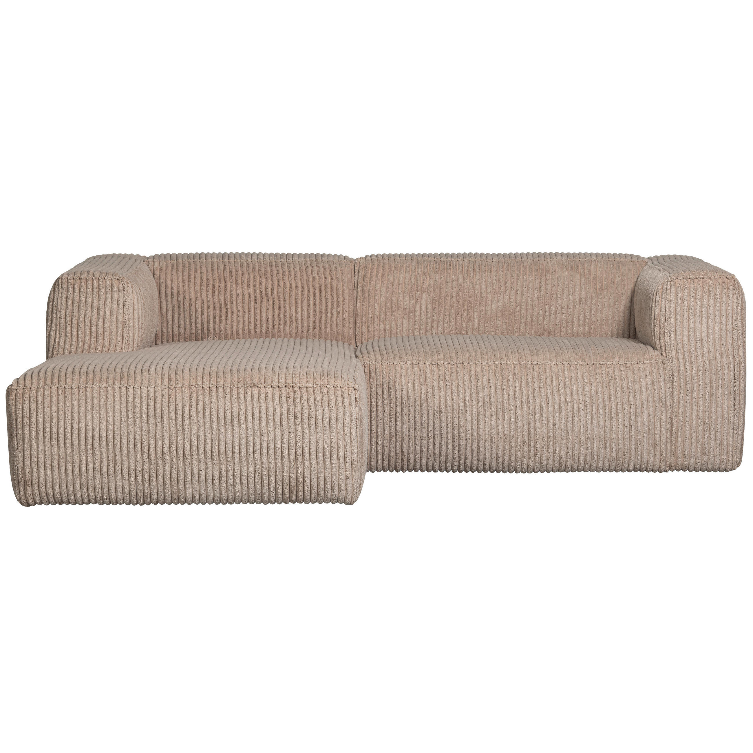 ECKSOFA in Cord Beige  178/254 cm  - Beige/Schwarz, Design, Kunststoff/Textil (178/254cm) - Livetastic