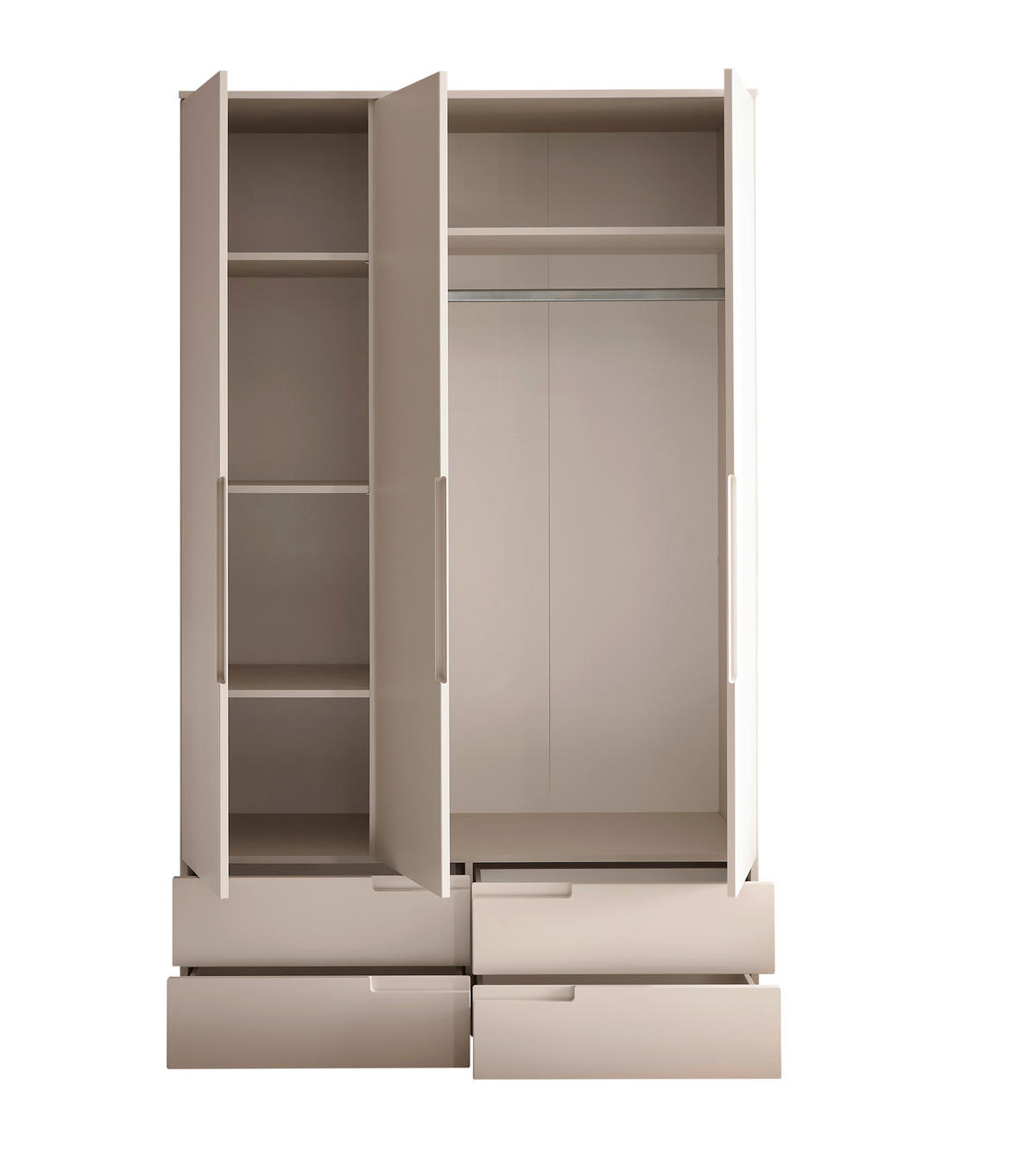 BABYKLEIDERSCHRANK Luca / Corner  - Kaschmir, Basics, Holzwerkstoff (126/208/57cm)