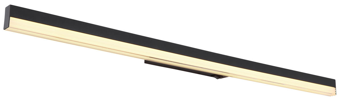 LED FALILÁMPA - fekete/opál, Basics, műanyag/fém (80/6,5/4cm) - Globo