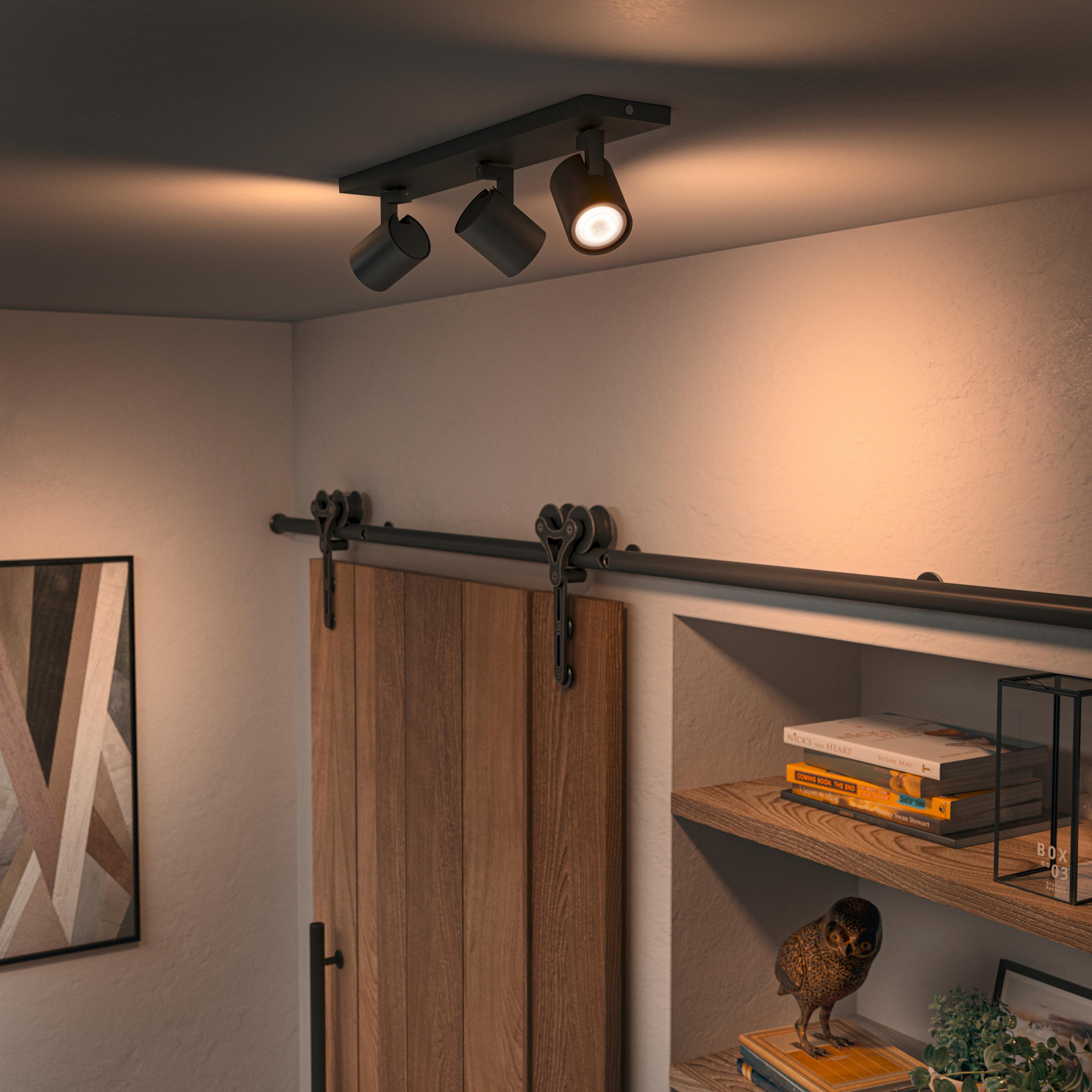 LED-STRAHLER Runner 48/10,90/8,90 cm   - Schwarz, Basics, Metall (48/10,90/8,90cm) - Philips HUE