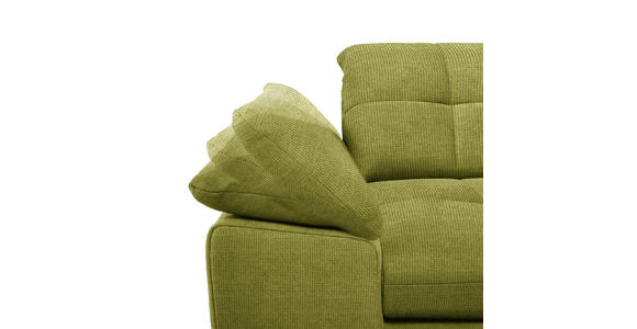 ECKSOFA in Mikrofaser Hellgrün  - Chromfarben/Hellgrün, Design, Textil/Metall (265/180cm) - Carryhome