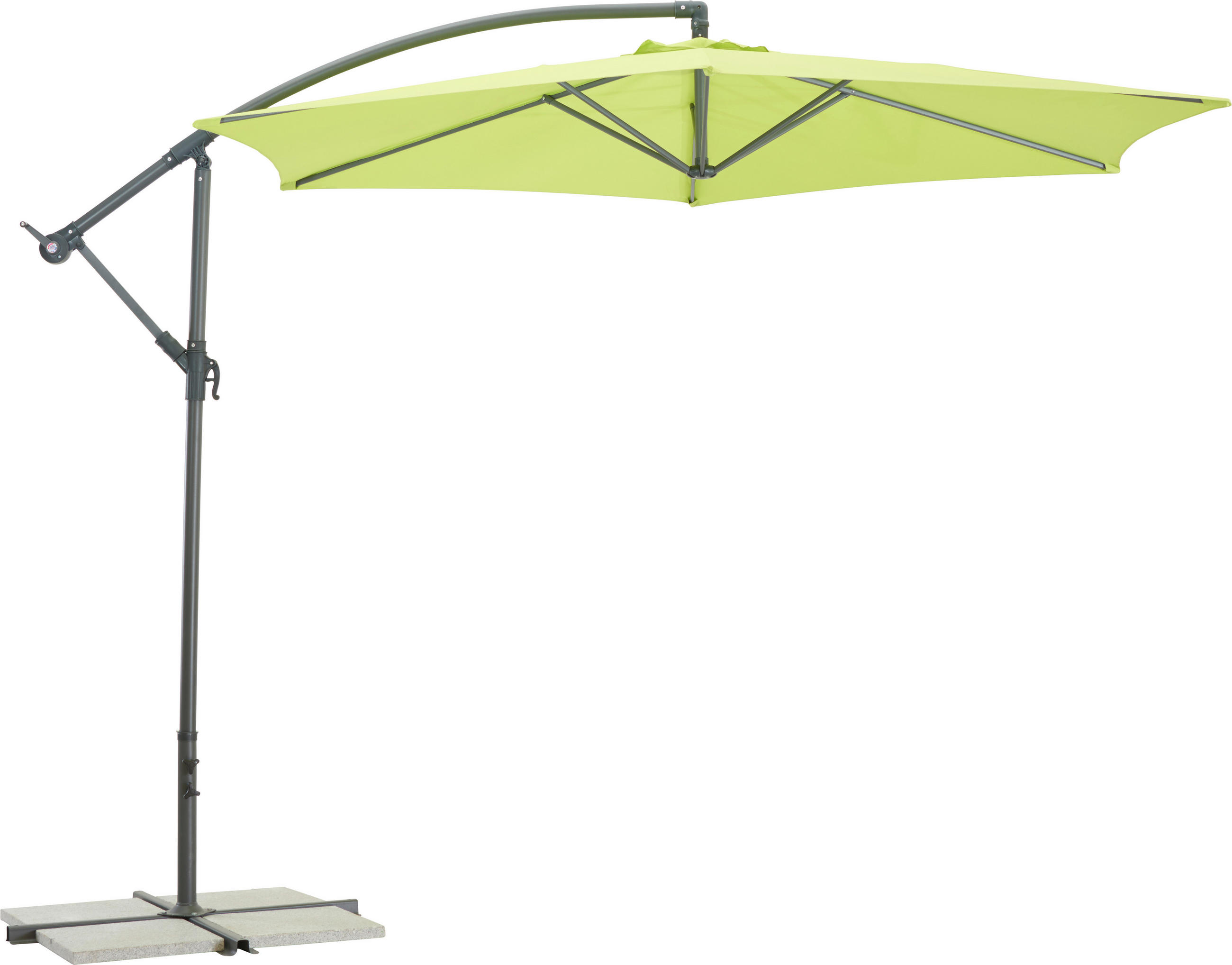 FÜGGŐ NAPERNYŐ 300 cm   - lime/antracit, Konventionell, textil/fém (300cm) - Xora