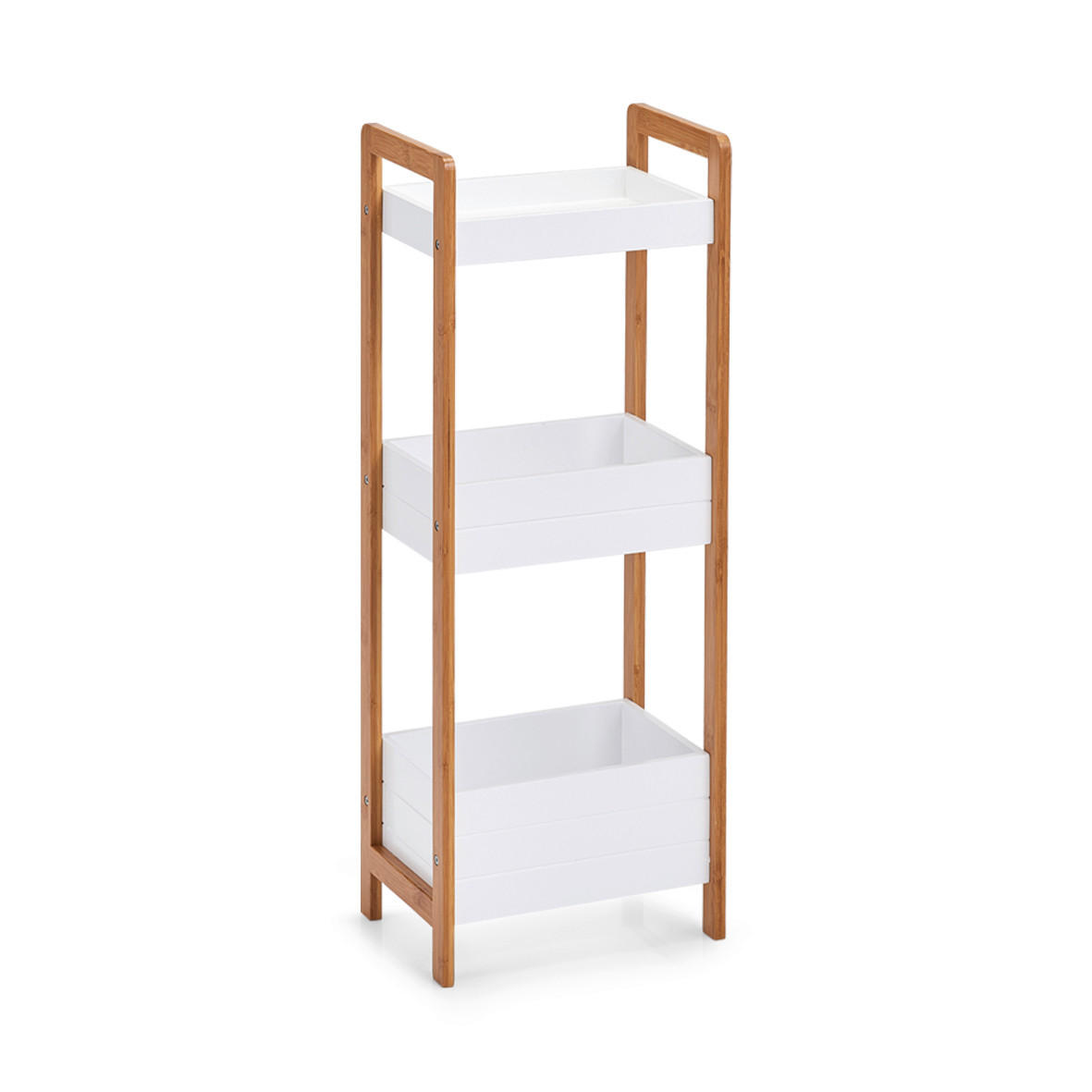 Zeller Present Standregal Natur, Weiß 28x20x74 cm