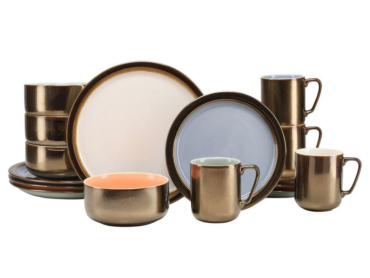 KOMBISERVICE Multicolor 16-teilig 4 Personen  - Multicolor, Keramik - Creatable