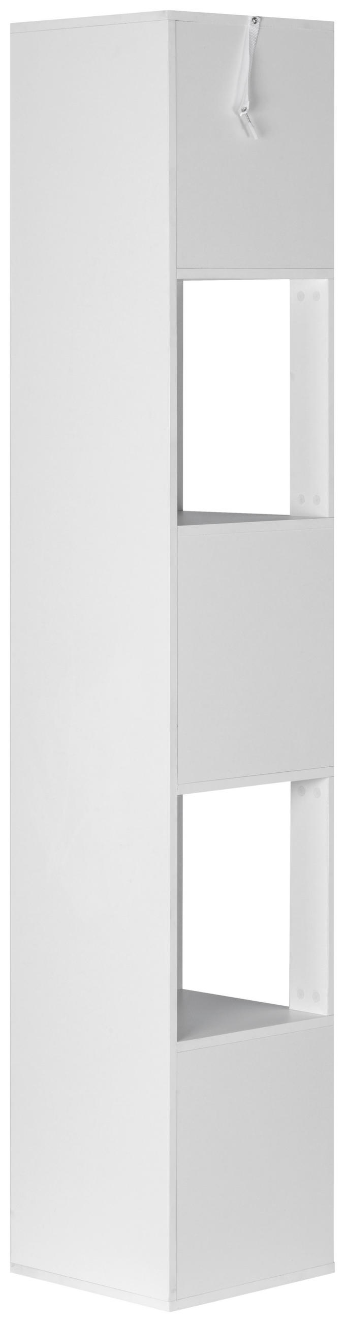 ECKREGAL in 34/185/34 cm Weiss  - Weiss, Design, Holzwerkstoff (34/185/34cm) - MID.YOU