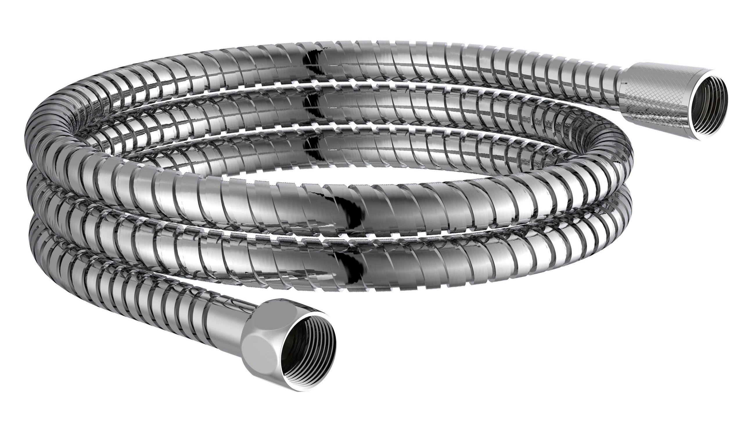 BRAUSESCHLAUCH  - Chromfarben, Basics, Metall (150cm) - Schütte