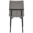 STUHL  in Eisen Bouclé Metall, Textil  - Schwarz/Grau, MODERN, Textil/Metall (50/85/62cm) - Hom`in