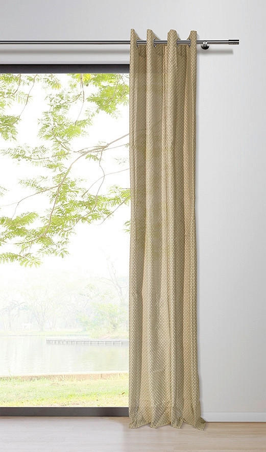 ÖSENSCHAL transparent 135/245 cm   - Sandfarben, Basics, Textil (135/245cm)